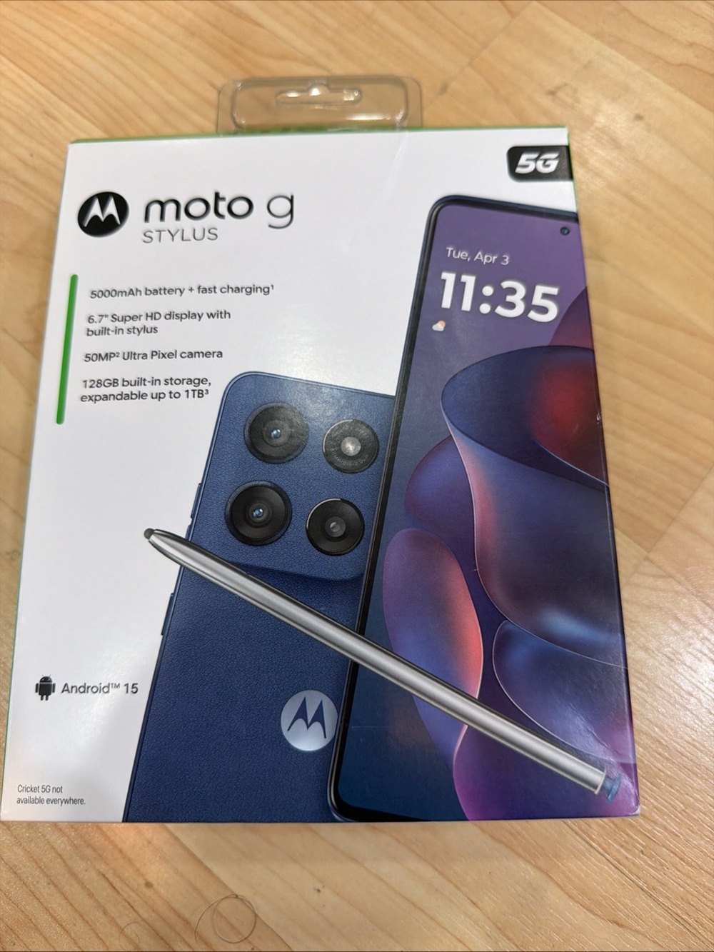Motorola moto g Stylus 5G 2025 
New in box sealed 

Locked to Cricket